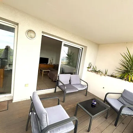 Panoramic View Mediterranean Sea Wifi Ac Free Parking Daire Cannes